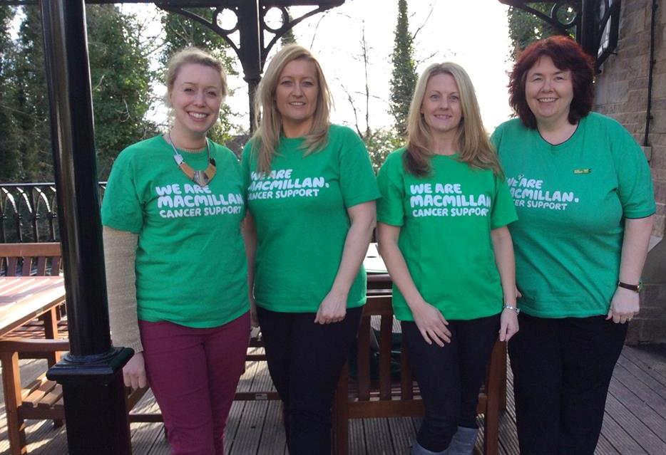 (From left to right) Louisa Walmsley, Emma Wolfe, Lisa Wild and Gillian Wilson, from Macmillan Cancer Support in Cheshire & Merseyside.